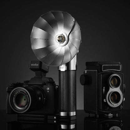 The LUX Master With a Modern Mirroless camera, and an old Twin Lens Reflex Film camera