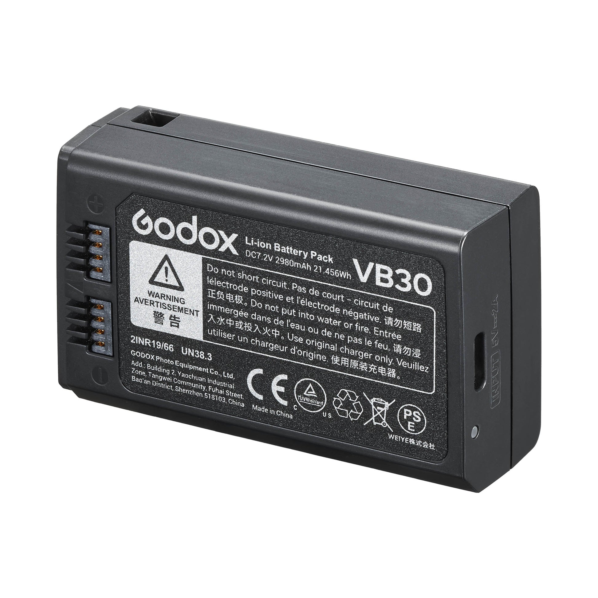 Godox VB30 Battery with USB-C Charging Port