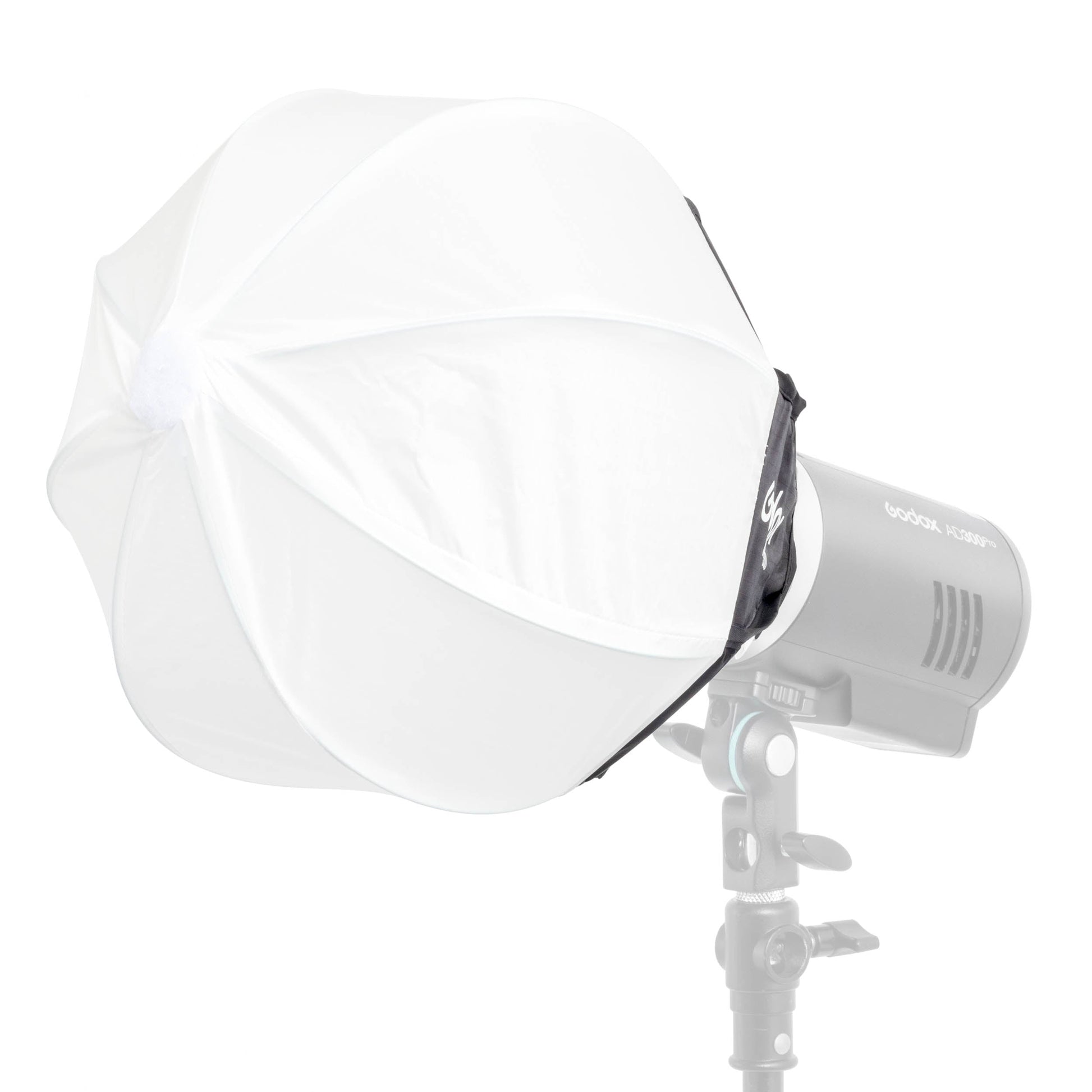 Godox ML-CS30 Godox-Fit Lantern diffuser mounted to an AD300Pro flash