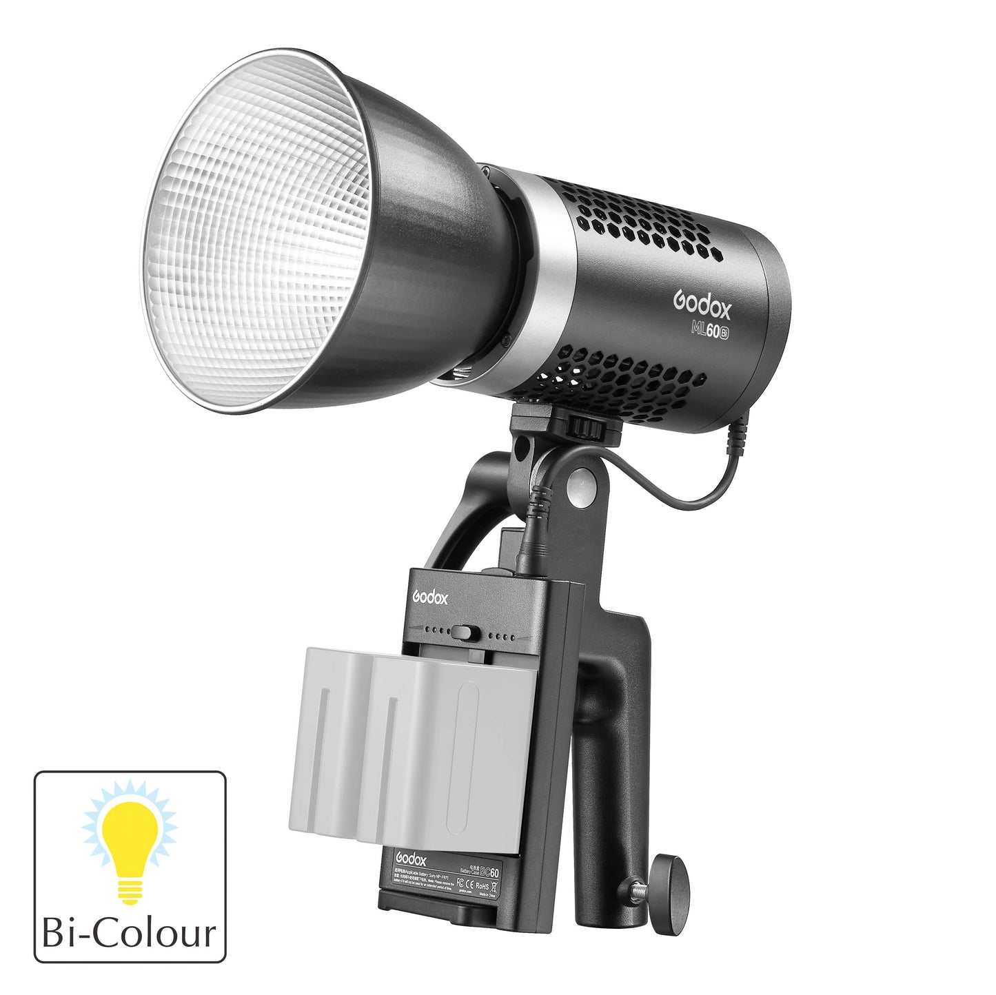 Ml60Bi Handheld COB LED Video Light 2800-6500K By Godox 