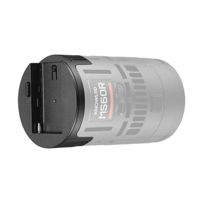 Godox MS60NPA NP-F Battery Plate mounted to an MS60R 