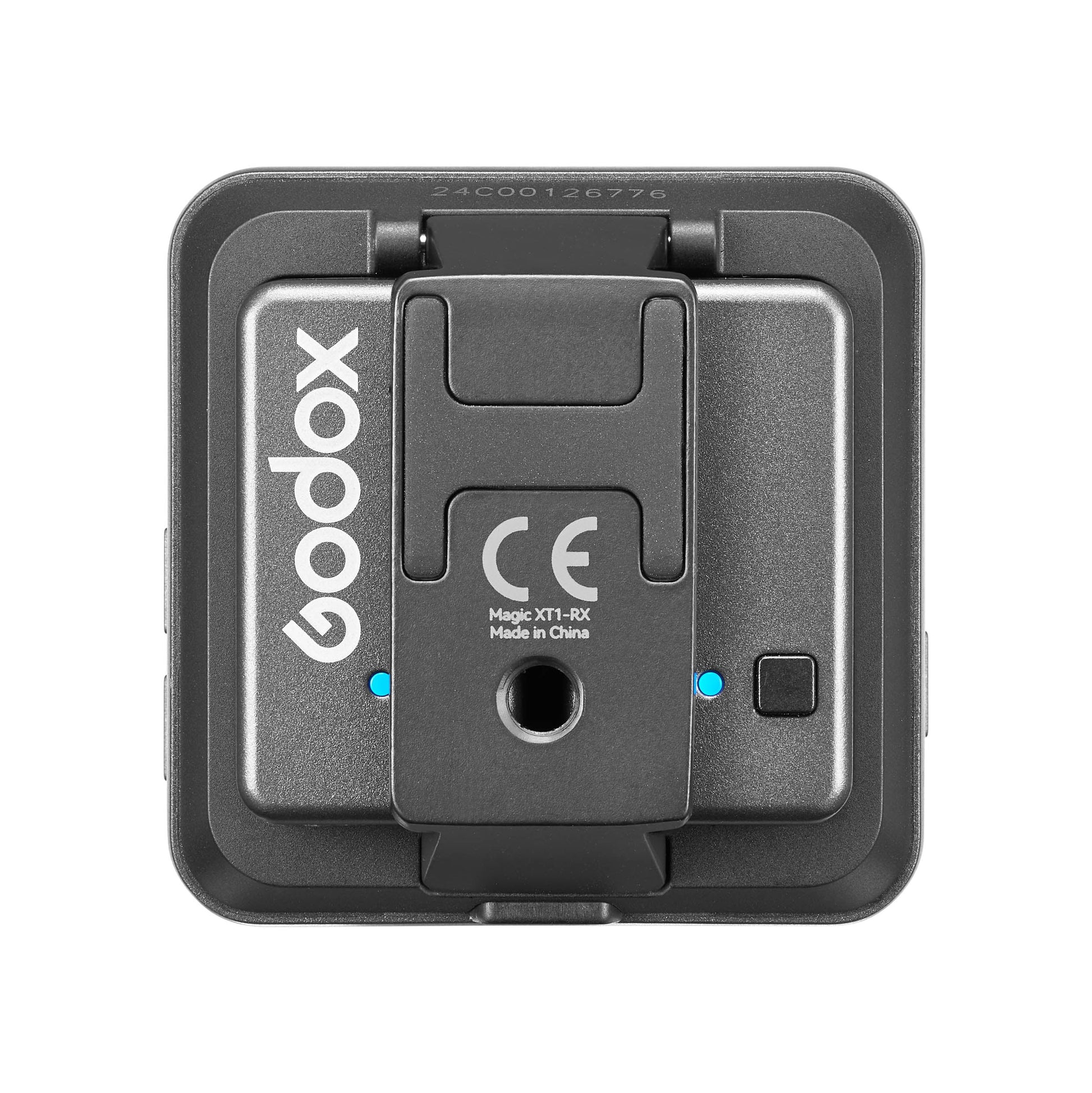 Godox Magic XT1 Wireless Mic System Receiver with Transmitters attached for charging