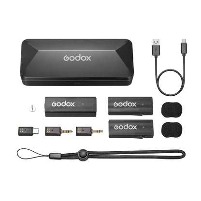 GODOX MoveLink UC USB Type-C Clip-On Wireless Miccrophone System Box Content