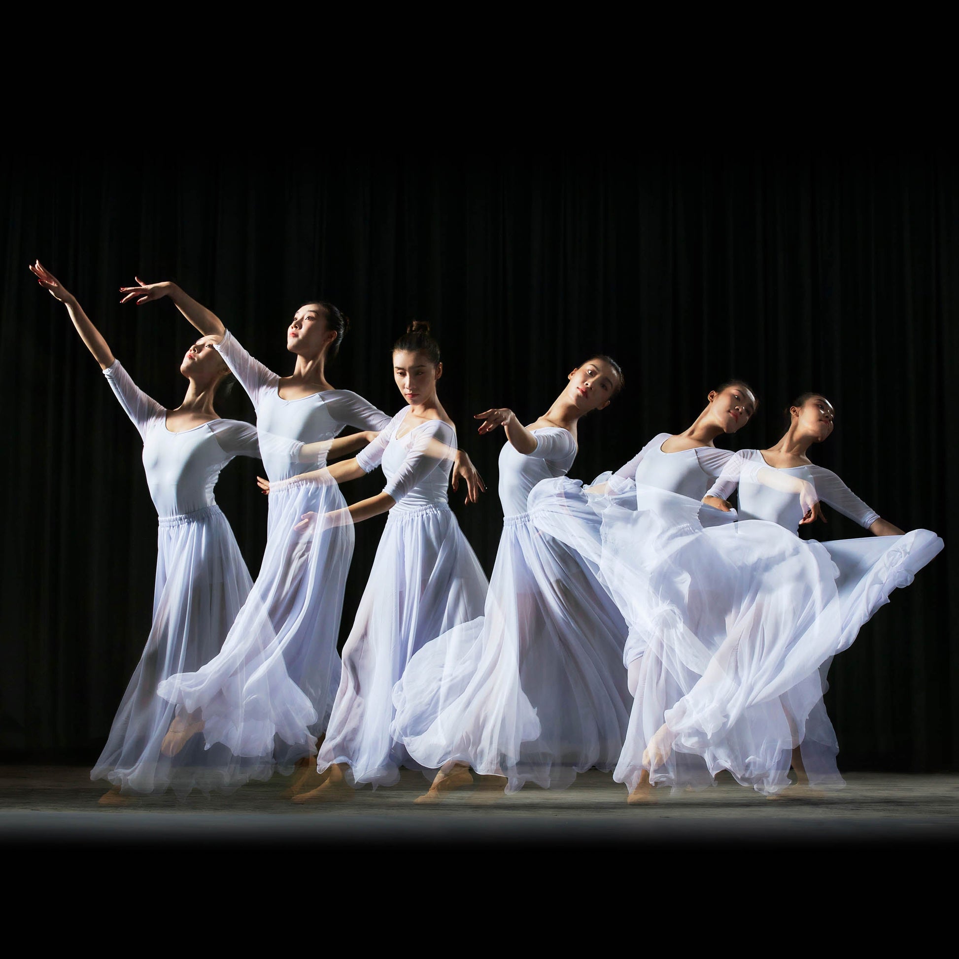 Stroboscopic flash mode used to photograph a Ballerina Dancing