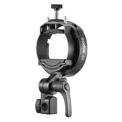 Godox S3 S-Type speedlite Flash Bracket Three-Quarter Back View