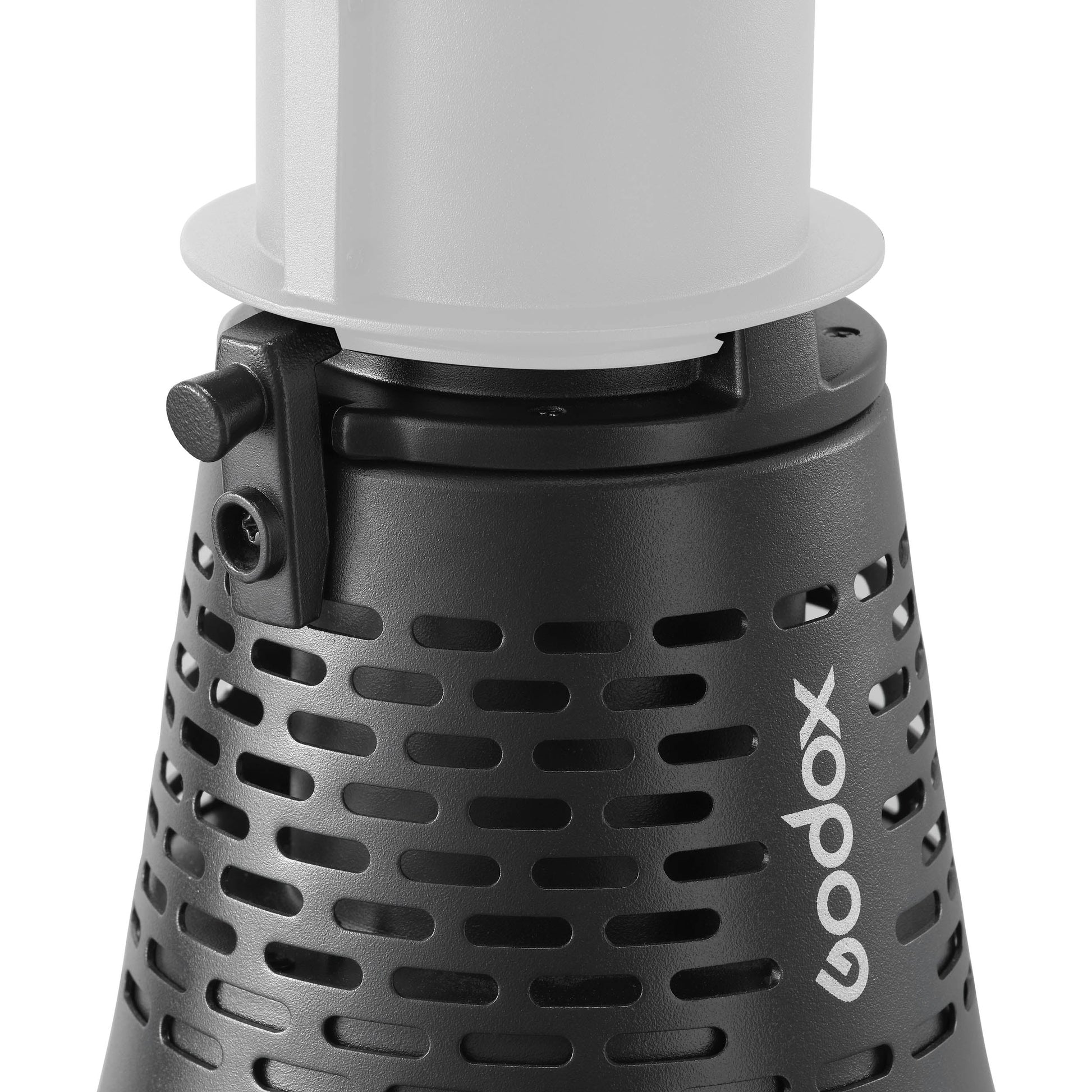 Godox SA-17 Bowens S-Type Adapter with a Godox SA-P Projection Attachment mounted to it