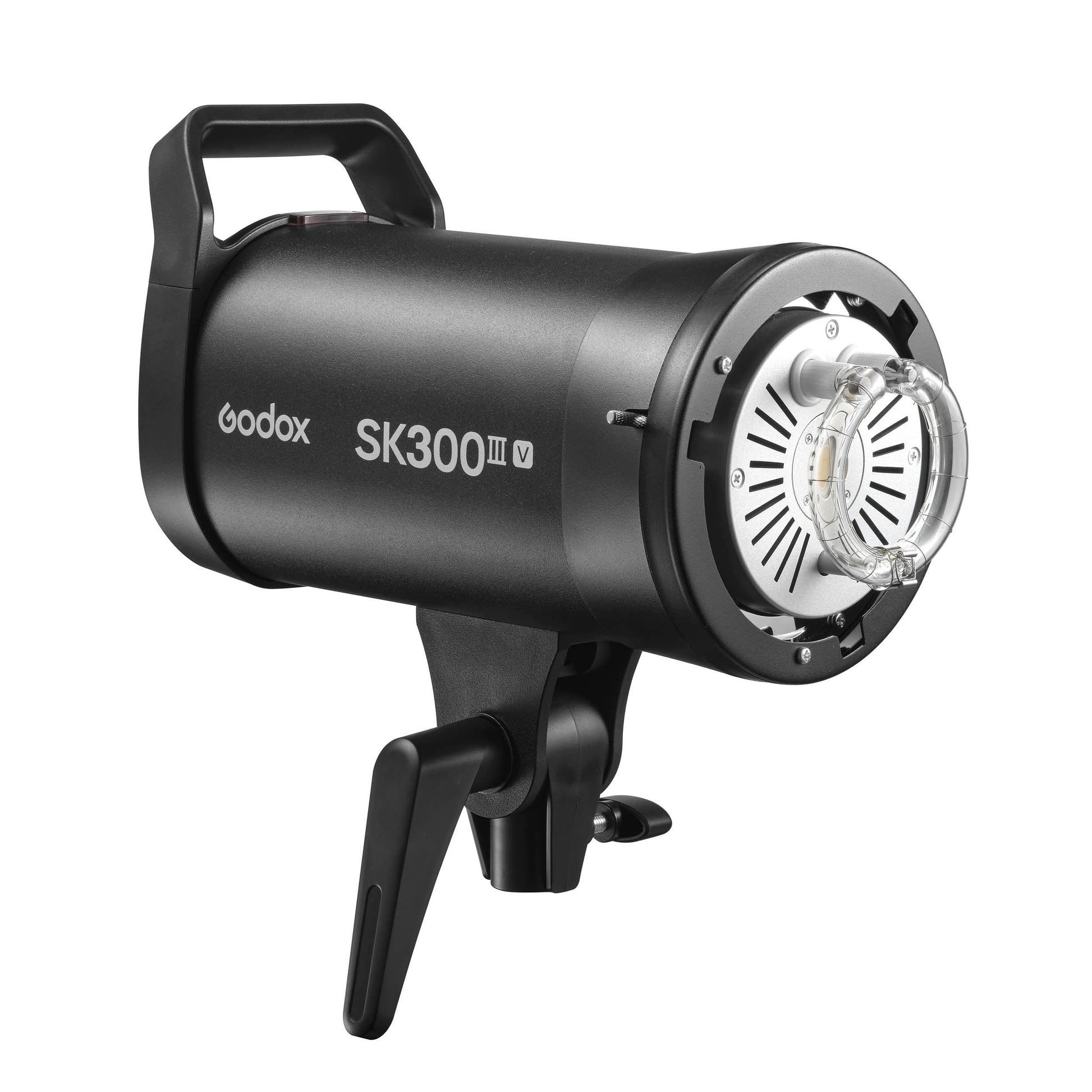 Godox SK300IIIV Mains-Powered Studio Strobe (Three-Quarter Front View)