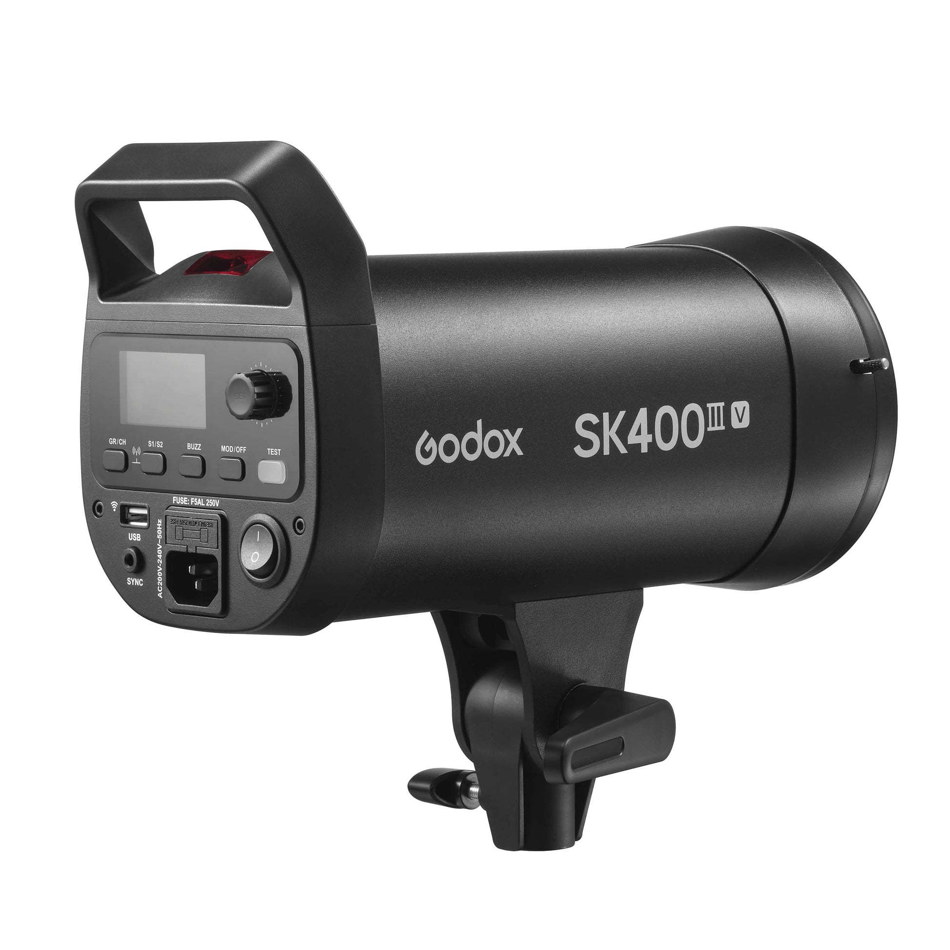 Godox SK300IIIV Mains-Powered Studio Strobe (Three-Quarter Back View)