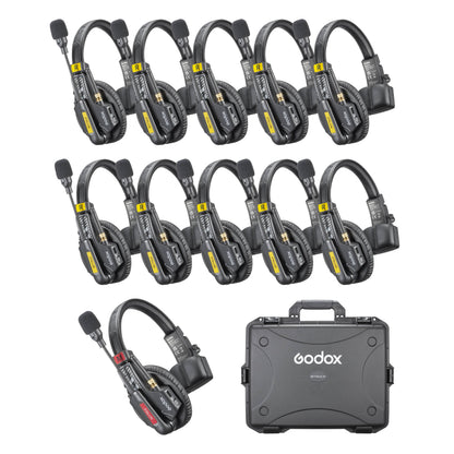 Godox SkyTalk 11S Full-Duplex 1.9GHz 11-Headset Intercom Set