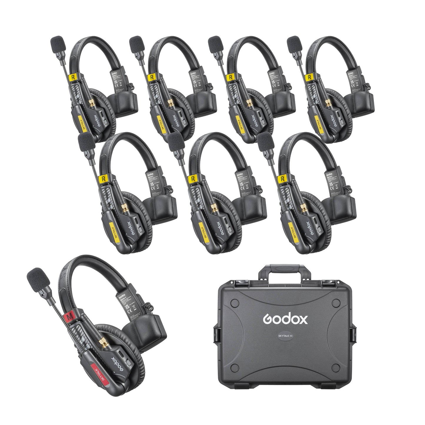 Godox SkyTalk 8S Full-Duplex 1.9GHz 8-Headset Intercom Set