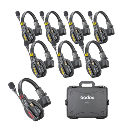 Godox SkyTalk 8S Full-Duplex 1.9GHz 8-Headset Intercom Set