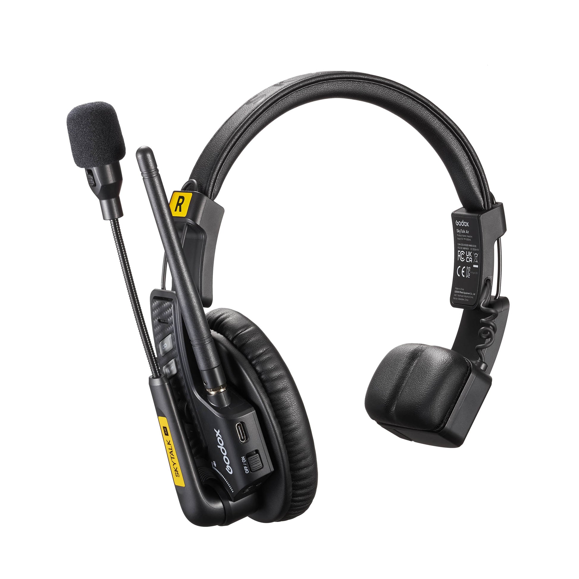 A Godox SkyTalk Air Remote Headset on a White Background
