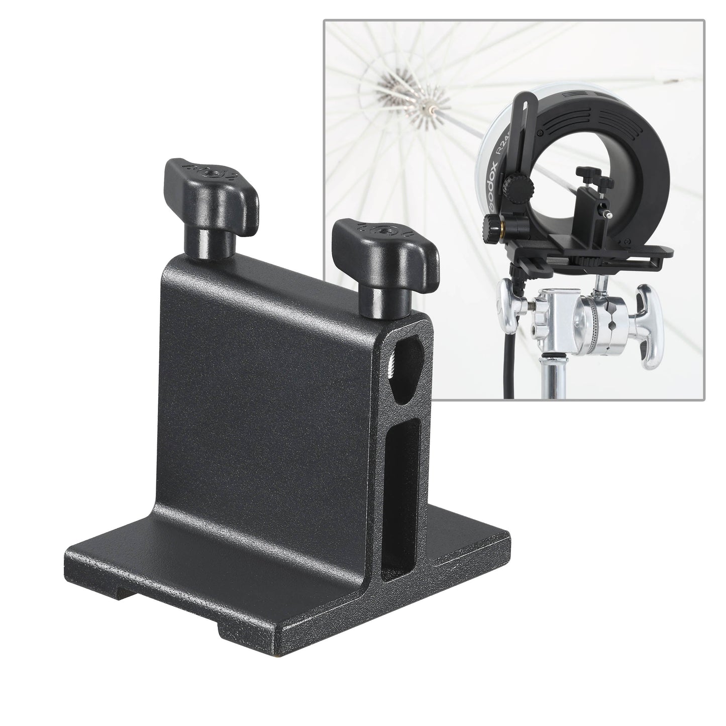 UBB-02 Umbrella Bracket for the R1200 and R2400 Ring Flash