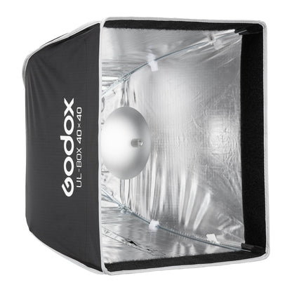 UL-BOX-40 40x40cm (1.3'x1.3') Easy-Open Square Umbrella Softbox (S-Type Fitting)