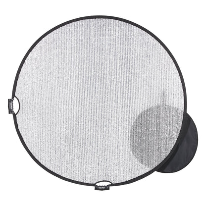 Godox W-RFT130 130cm (52") Windproof Silver Collapsible Reflector with its storage bag