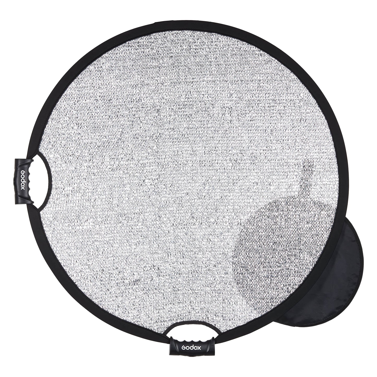 Godox W-RFT80 80cm (32") Windproof Silver Collapsible Reflector with its storage bag