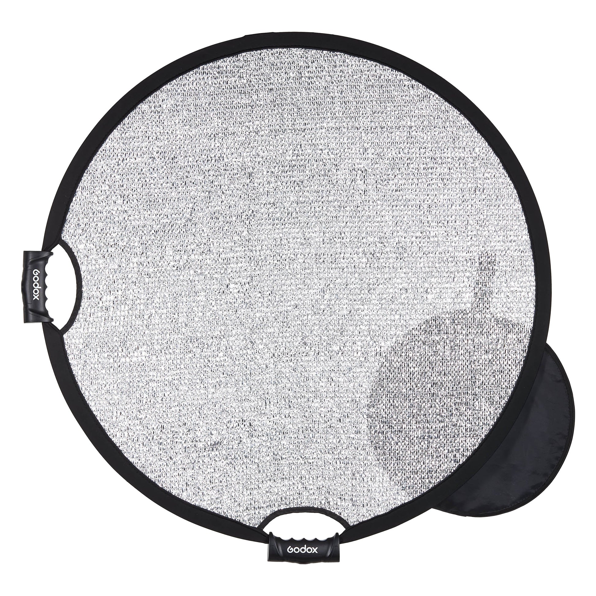 Godox W-RFT80 80cm (32") Windproof Silver Collapsible Reflector with its storage bag