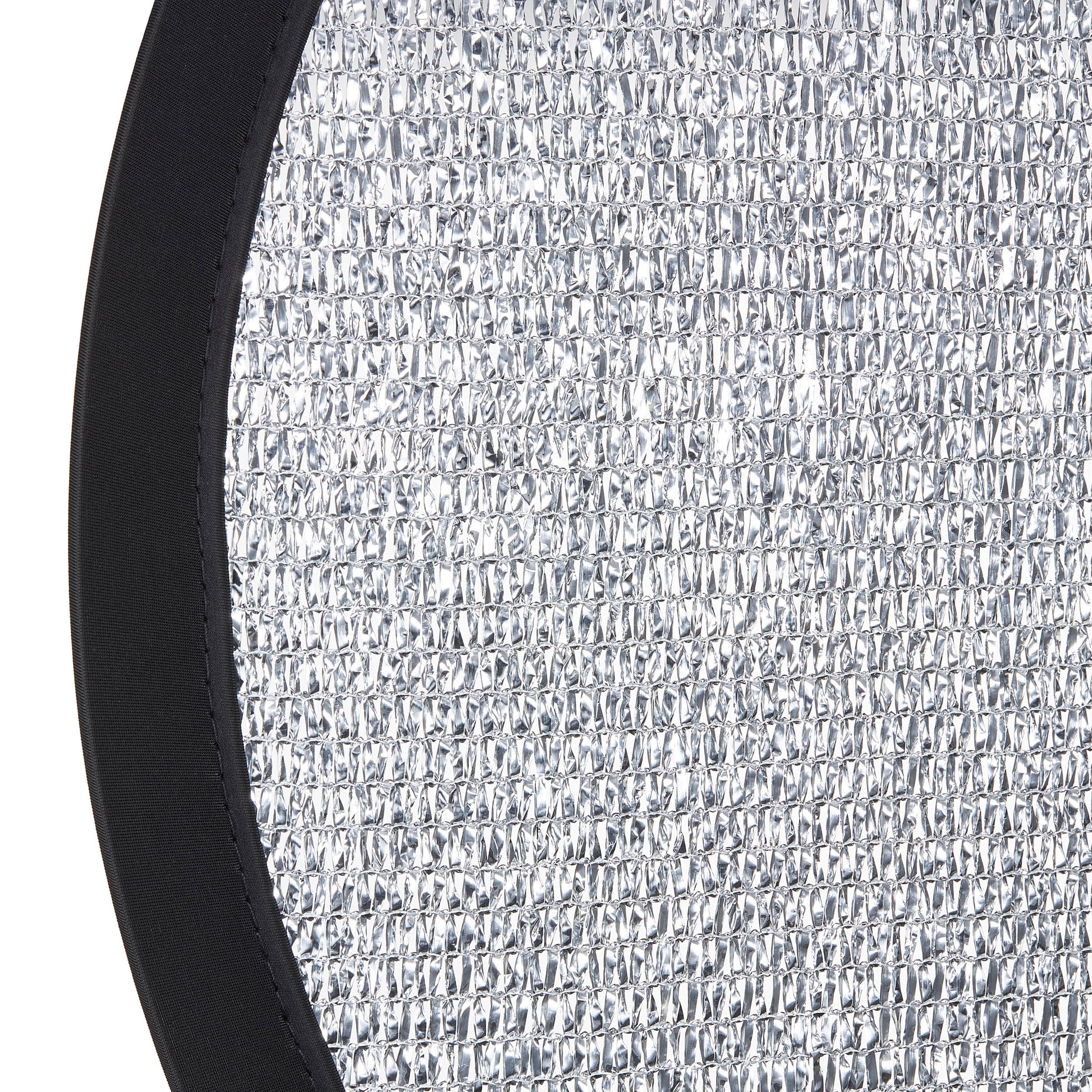 Close-up of the Godox W-RFT80 80cm (32") Windproof Silver Collapsible Reflector's surface texture