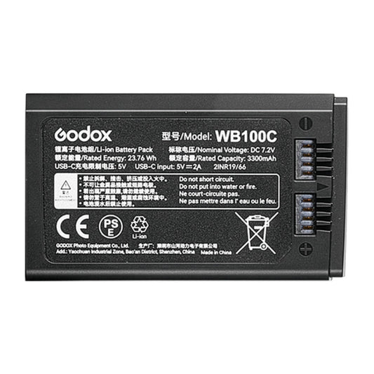Godox WB100C Rechargeable Battery with Built-In USB-C Charging Port
