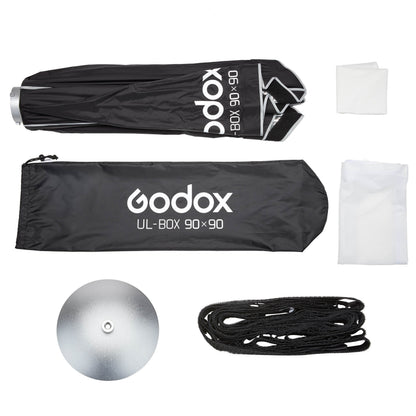 UL-BOX-90 90'x90cm (3'x3') Easy-Open Square Umbrella Softbox (S-Type Fitting)