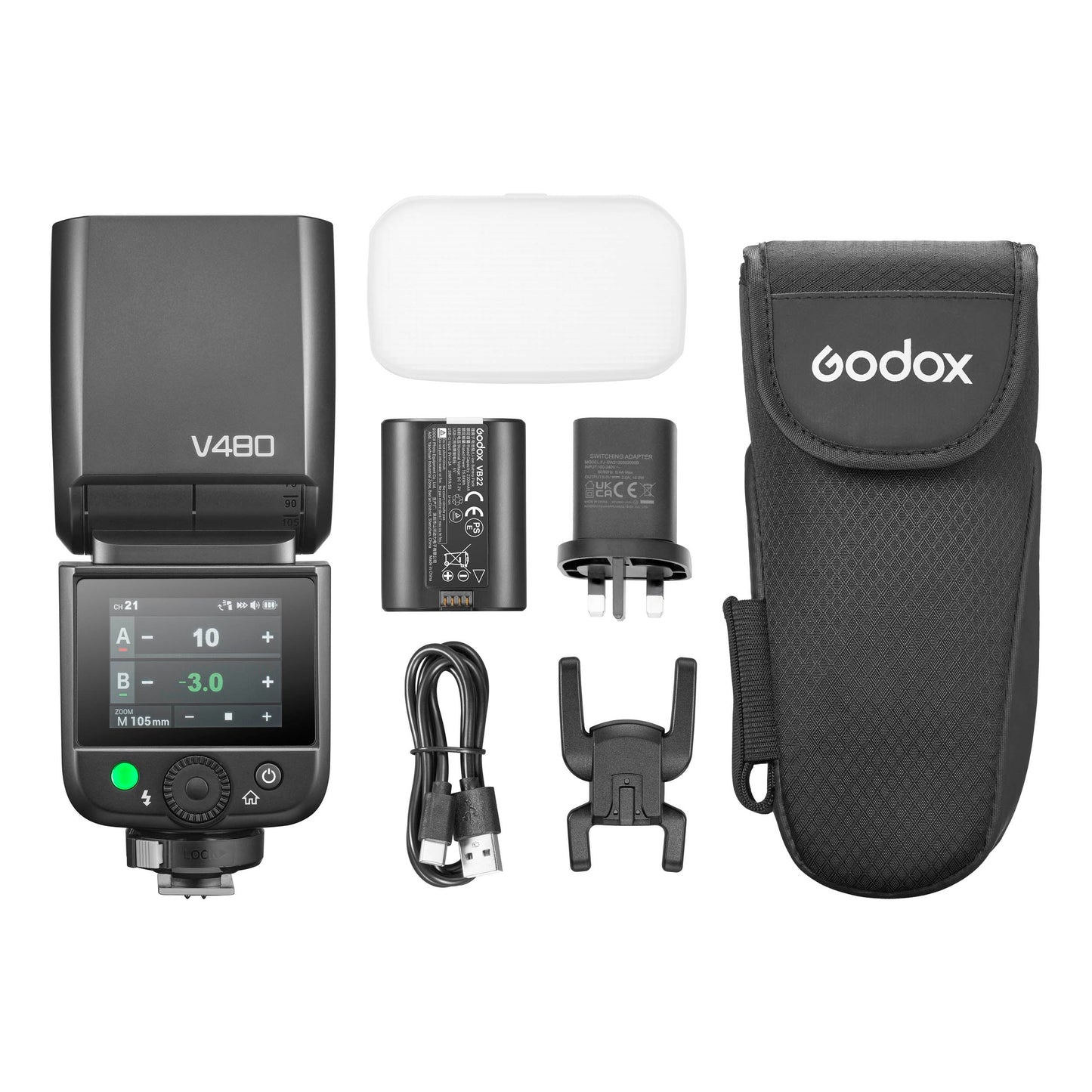 Godox VING V480 TTL Speedlite Box Content