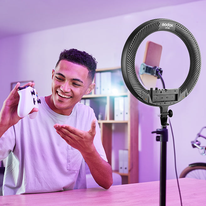 Godox LR160 LED Ringlight Social Media Multi-Mount Starter Lighting Kit
