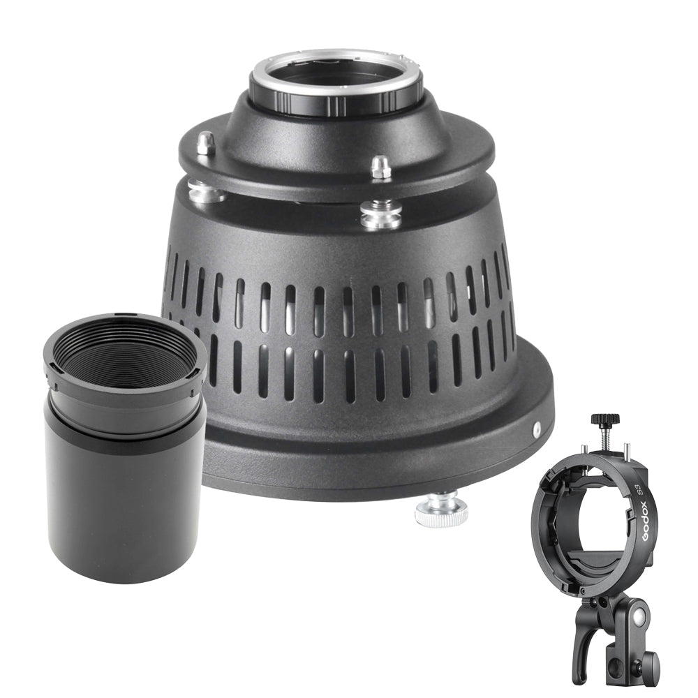 Optical Snoot Spotlight Projector II and 85mm Lens Optic Speedlite
