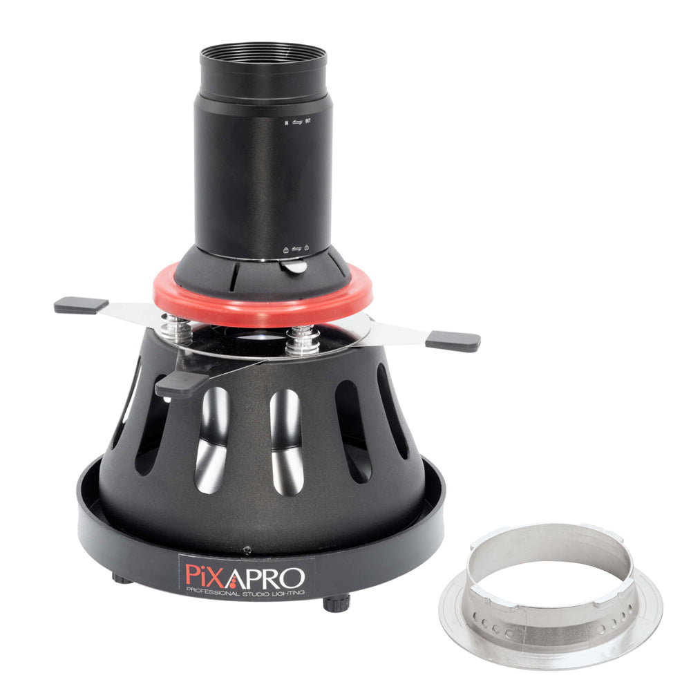 Optical Snoot Spot Projector with Built-In Shutter Blades for High-Powered LED Lights For Multiblitz (V-Type) 