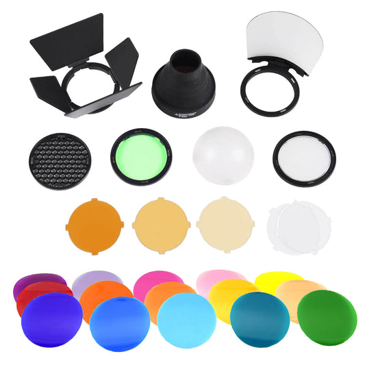 Pocket Flash Accessory Kit & 32-Overlays Transparency Color Gel