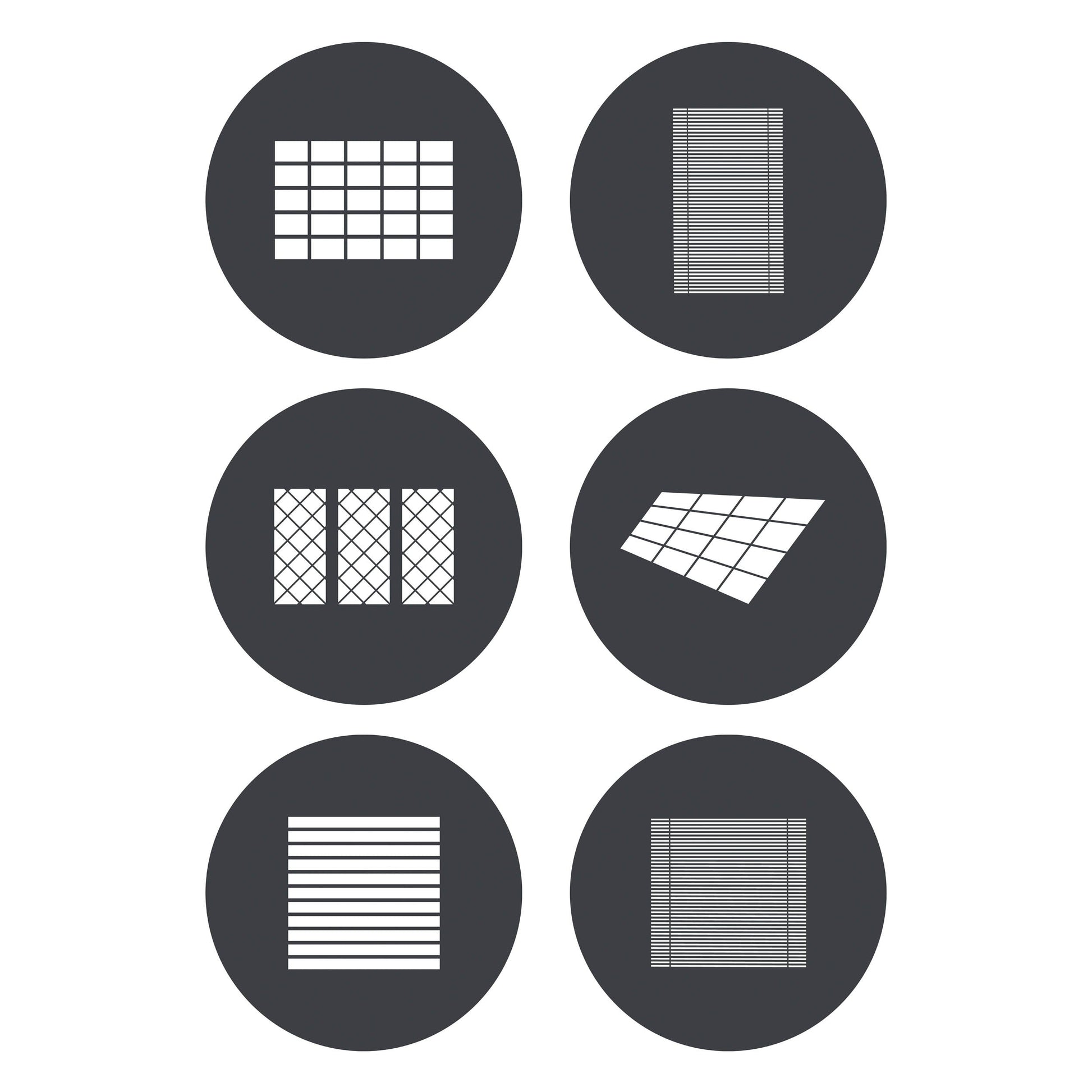 GP-GS4 Gobo Set For Godox GP-Series G-Mount Spotlight System (Windows & Blinds)