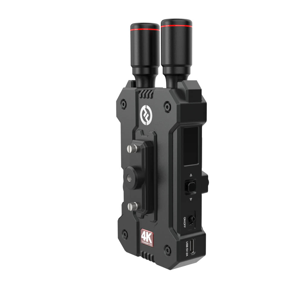 Mars 4K TX Transmitter with two cylindrical antennae on a white background