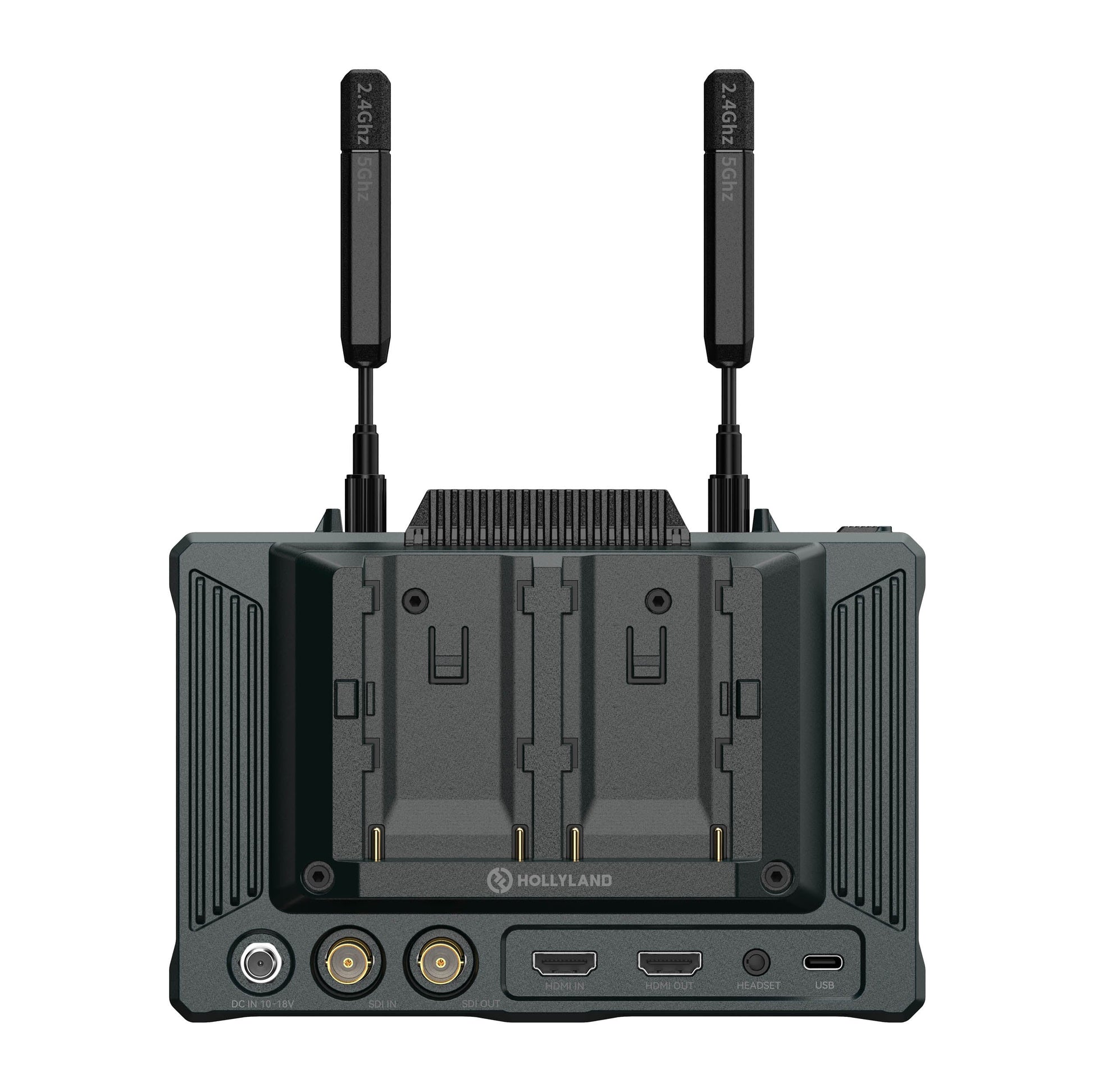 The Hollyland Pyro7 7-Inch Monitor with Built-in Video Transmitter and Receiver (back view)