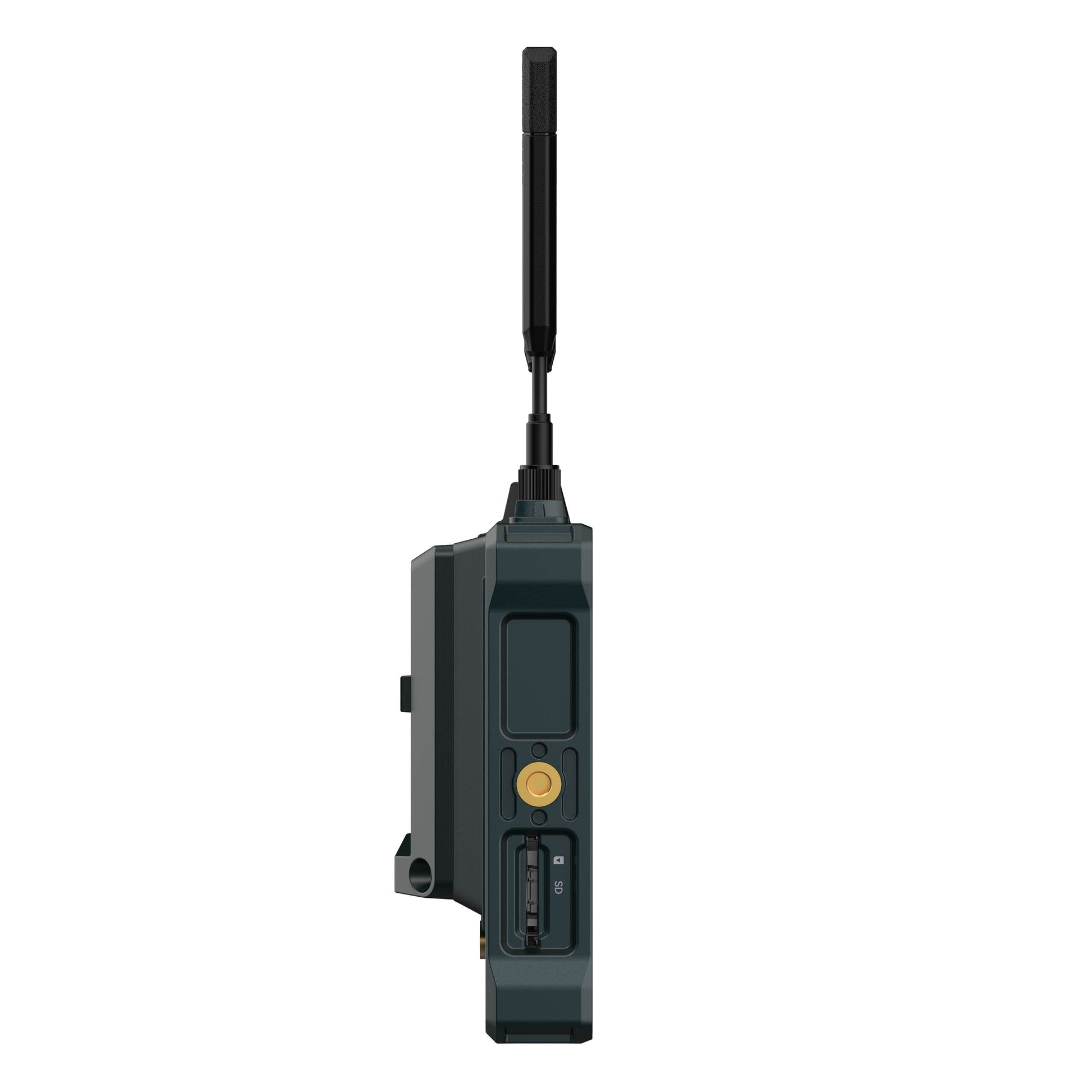 The Hollyland Pyro7 7-Inch Monitor with Built-in Video Transmitter and Receiver (Side View)
