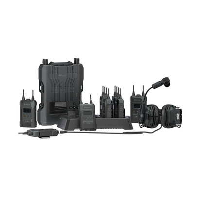 Hollyland Solidcom M1 Pro Wireless Intercom System with 8 Double-Ear Headsets (6801 Pro-8B DE)