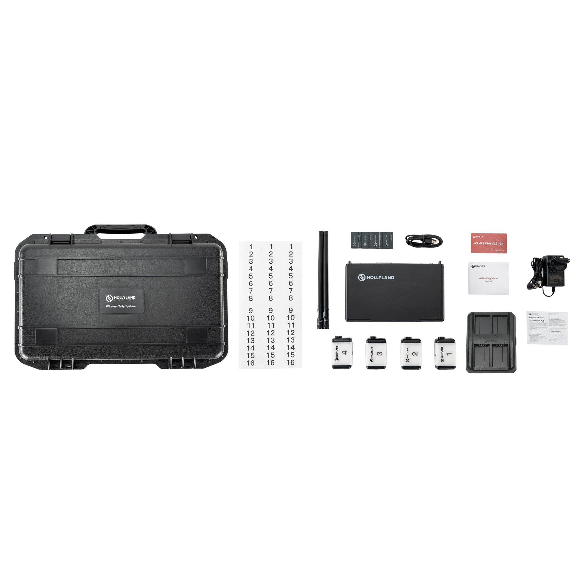 Hollyland 4-Light Tally System Kit Box Content