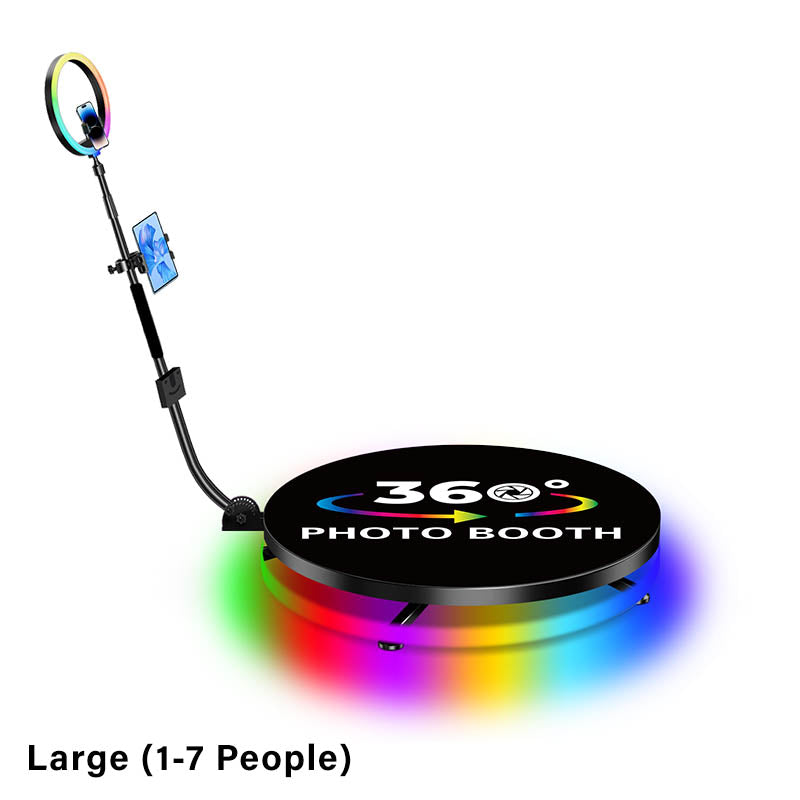 Large 115cm 360° Electronic Rotating Turntable Photo Booth with Metal Plate - For 1-7 persons (SPECIAL ORDER)