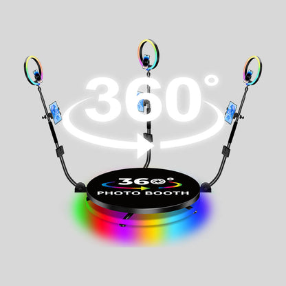 Large 115cm 360° Electronic Rotating Turntable Photo Booth with Metal Plate - For 1-7 persons (SPECIAL ORDER)