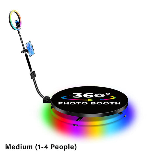 Medium 100cm 360° Electronic Rotating Turntable Photo Booth with Metal Plate - For 1-4 Persons (SPECIAL ORDER)