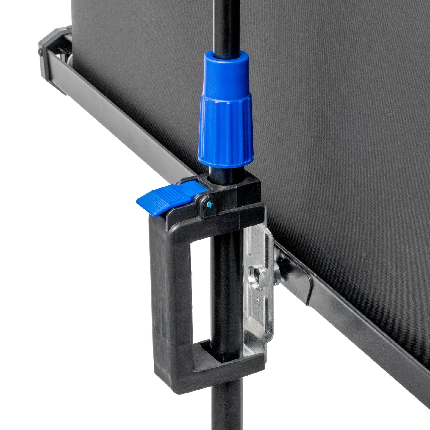 PiXAPRO 78x132cm White Retractable Photo-ID backdrop with stand (Close up of Background rotation mechanism)