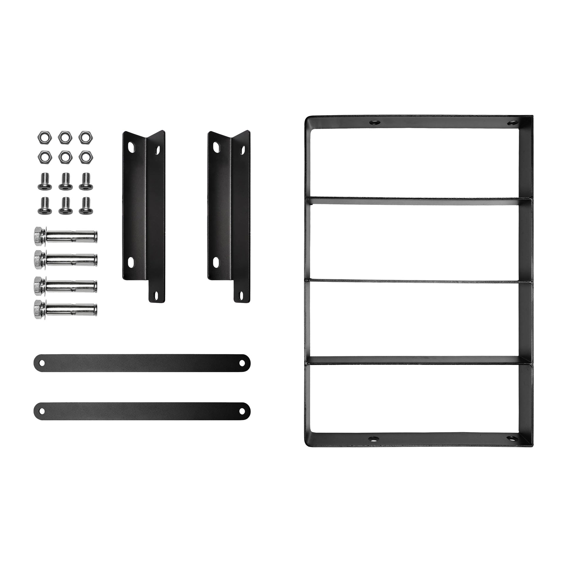 Wall-Mounted 12 Seamless Paper Backdrop Roll Storage Rack Box content