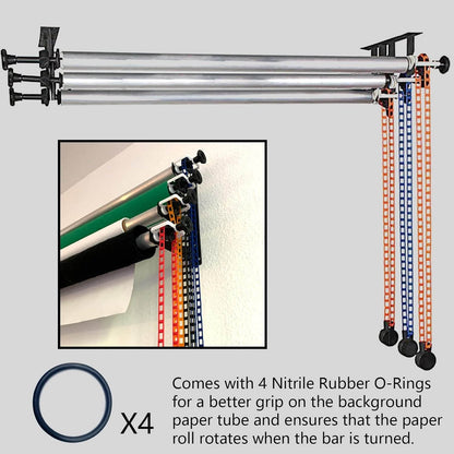 3m (9.8') Metal Crossbar Tube for Manual and Motorised Expansion Drive Background Support Systems (SPECIAL ORDER)