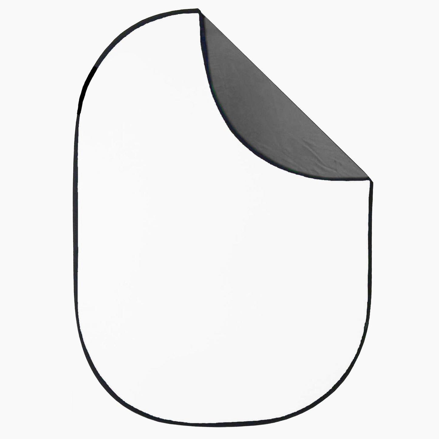 2In1 Grey and White Wrinkle-Resistant Fold Collapsible Backdrop 