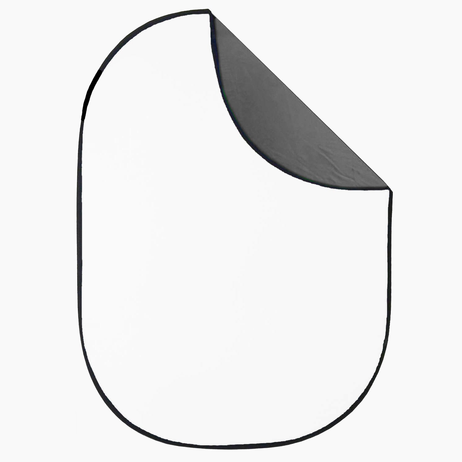 2In1 Grey and White Wrinkle-Resistant Fold Collapsible Backdrop 