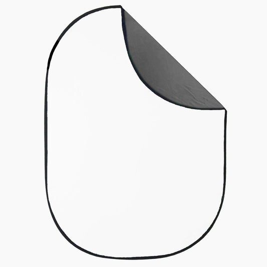 2In1 Grey and White Wrinkle-Resistant Fold Collapsible Backdrop 