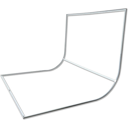 The EasiFrame L-shaped chroma key wall backdrop is a lightweight green screen solution of a portable design made of heavy-duty, washable materials.  