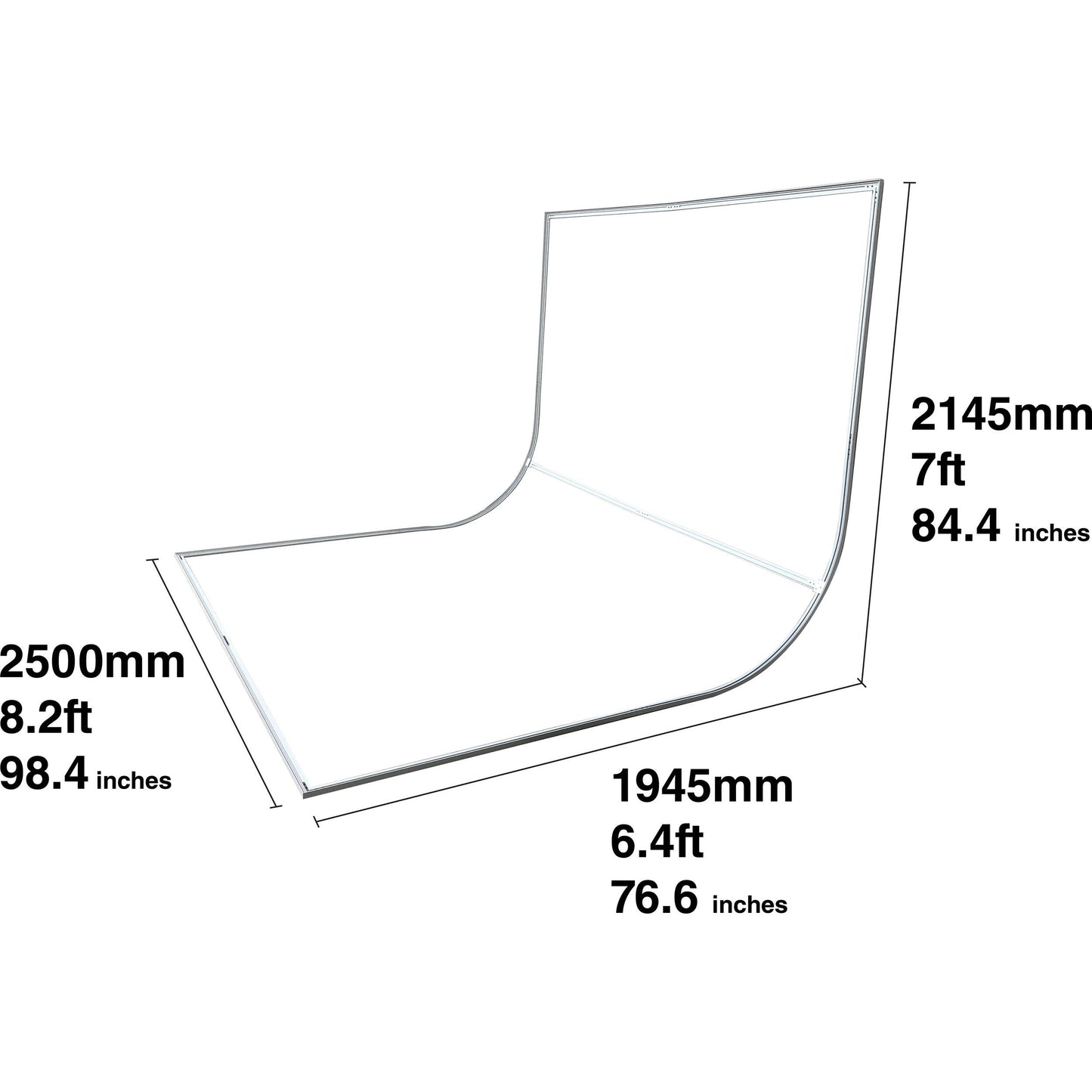 EasiFrame Curved Aluminium Frame 