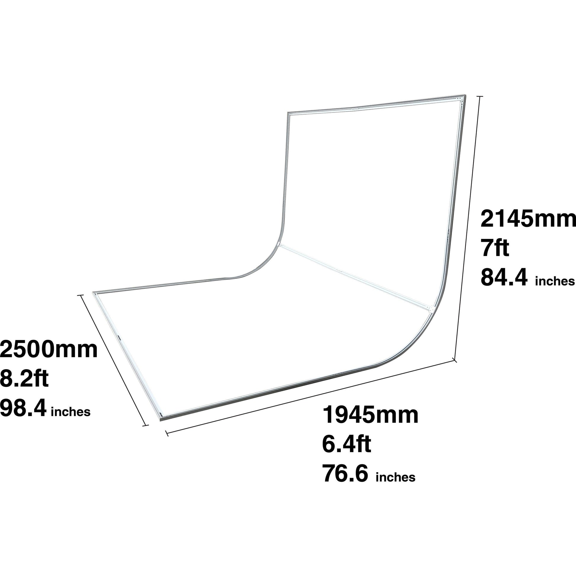 EasiFrame Curved Aluminium Frame 