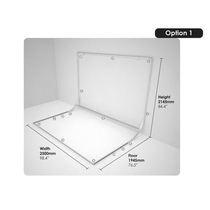 EasiFrame Curved Portable Cyclorama System V2 - Standard Frame (2.5m x 2.145m)