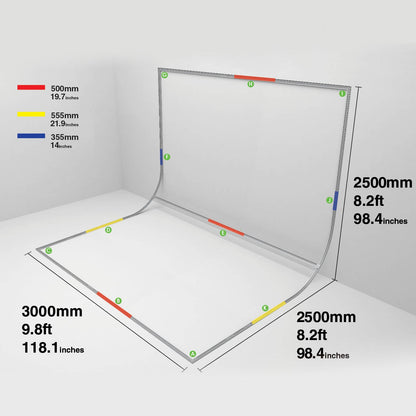 Easiframe Cyclorama Fabric Curved Frame Skin (White)