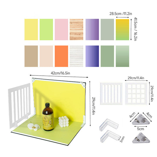 PiXAPRO 42x29cm Simple Table-Top Photography Backdrop Set N7